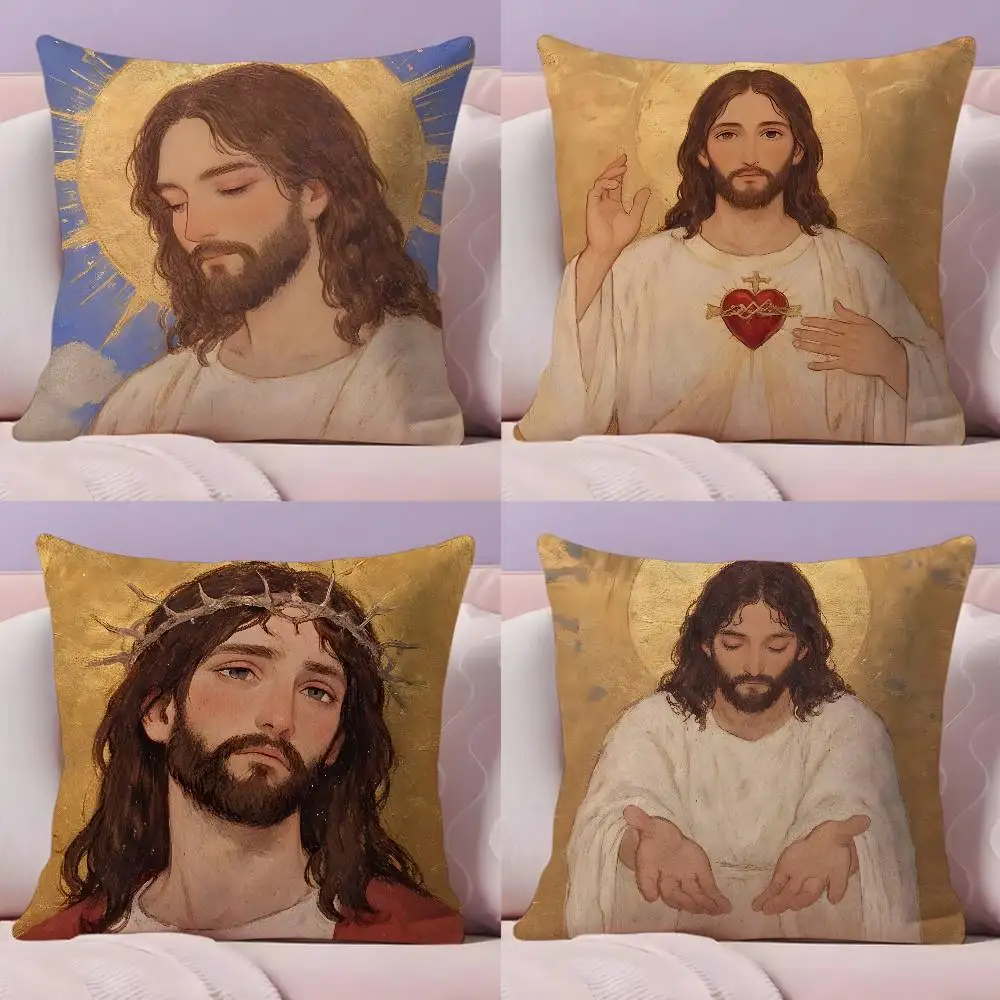 

Esus Christ Portrait Christian Art Pillow Case Pillowcase Ultra Soft Skin Friendly Fabric Cloud Like Comfort & Concealed Zipper