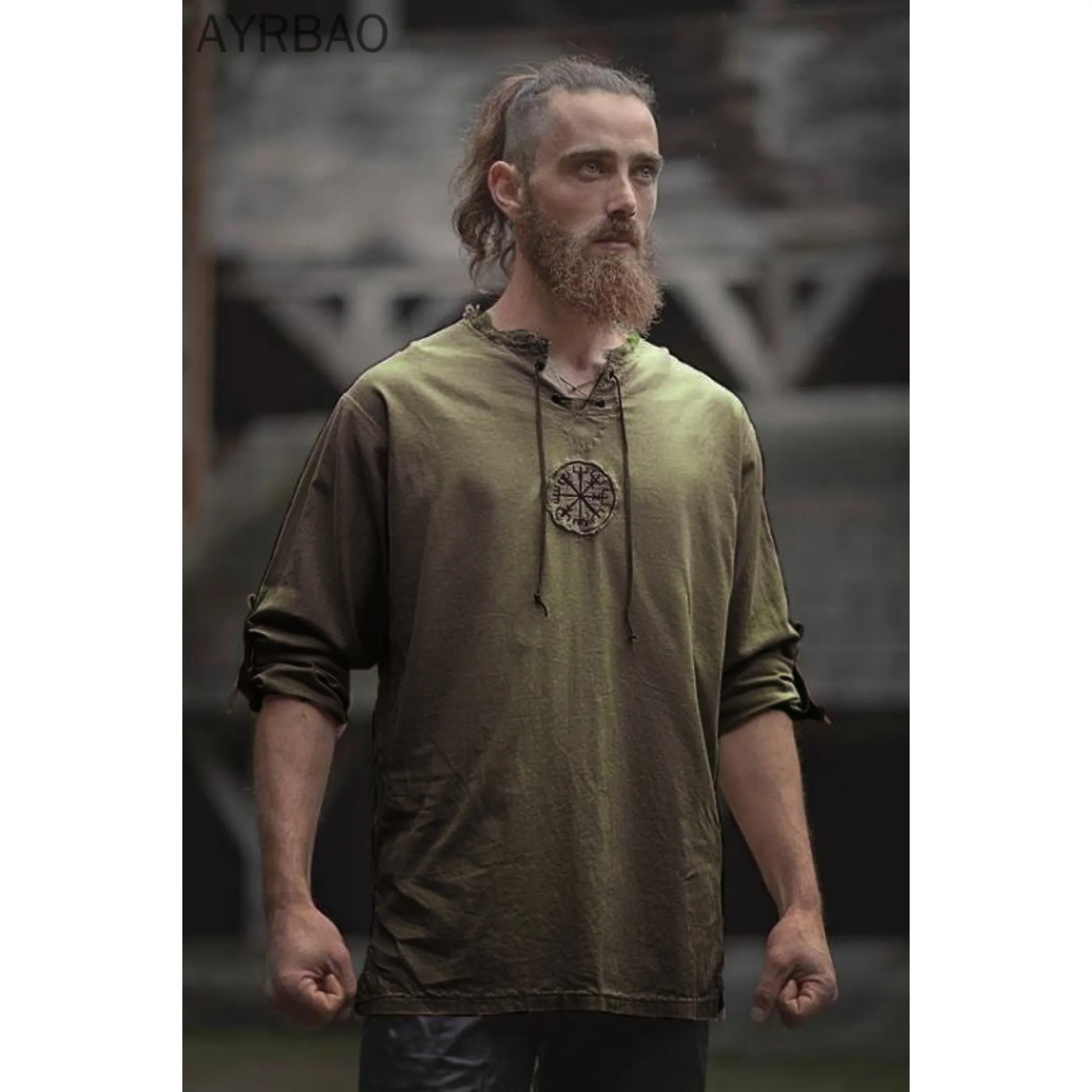 Men's-Viking-Style-Embroidered-Shirt-Spring-Summer-Slim-Fit-Cotton-Linen-Long-Sleeve-Casual-Beach-Wear-Shirt-for-Men
