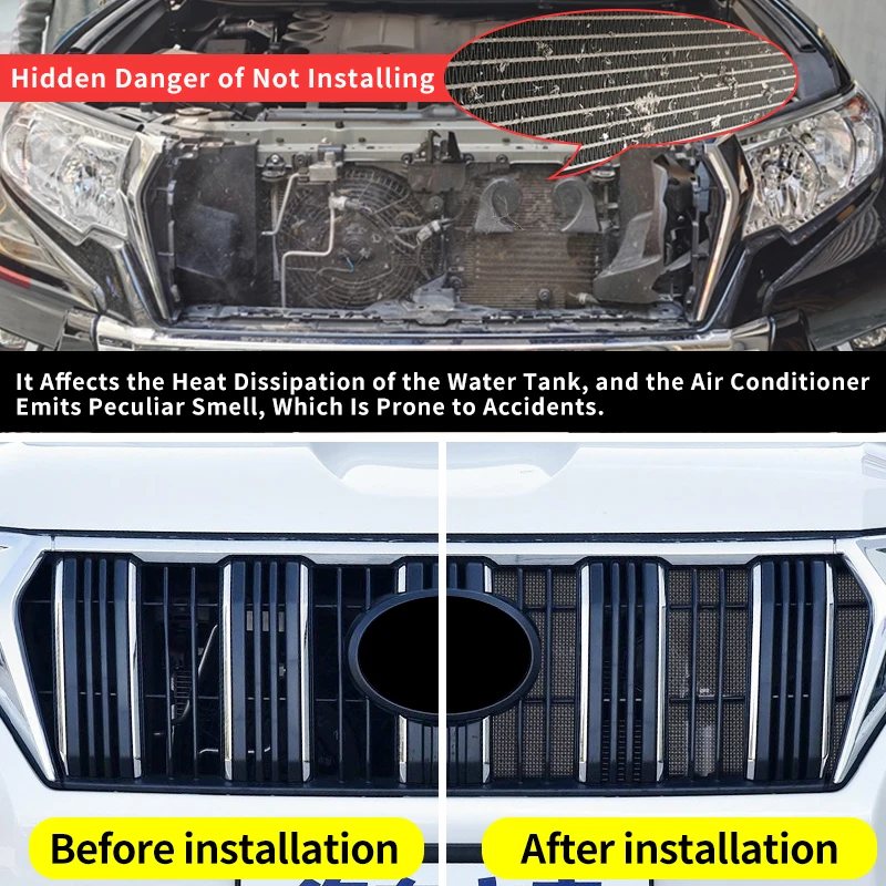 

Toyota Land Cruiser Prado 120 150 200 LC200 LC150 External Modification Accessories 2003-2023 Mosquito And Stone Proof