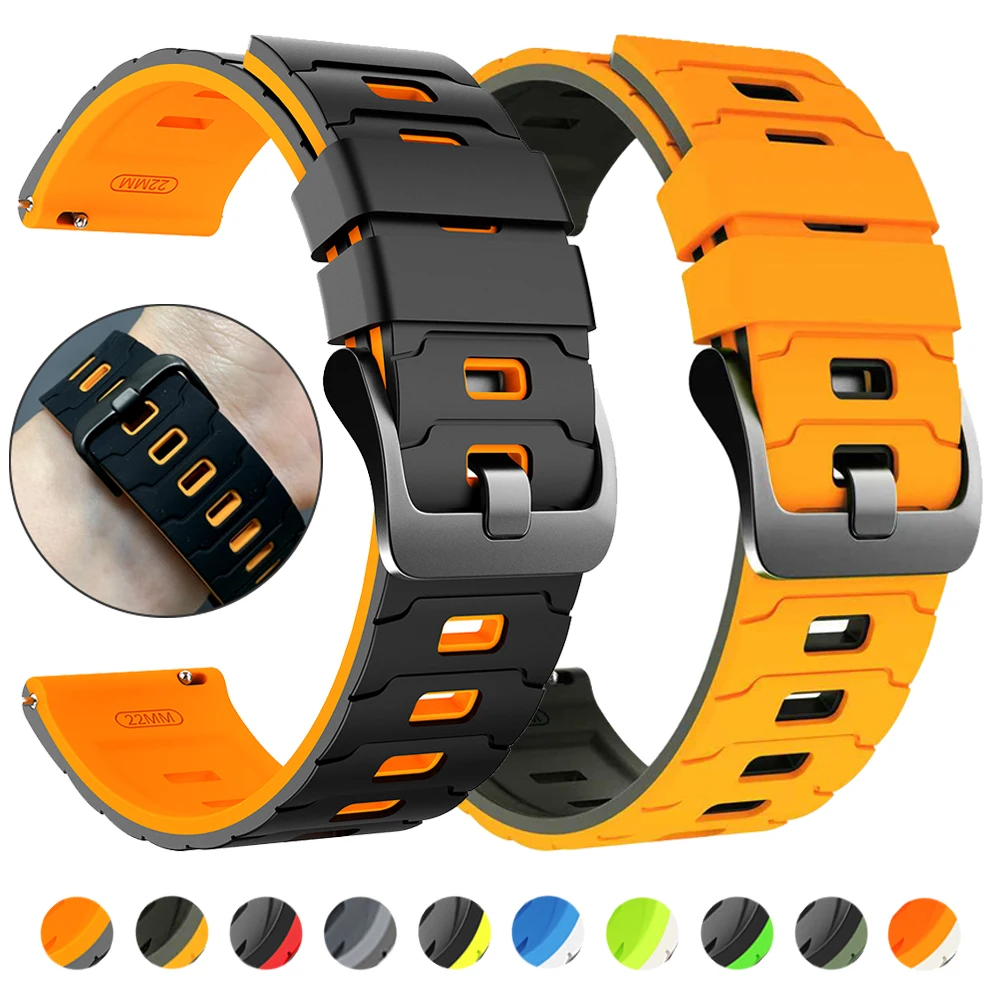22 mm Silikonarmband für Fossil Gen 5 Garrett Julianna Carlyle HR/Gen 6 5 5E 44 mm/5 LTE 45 mm Bänder für AMAZFIT BALANCE 2 Armband