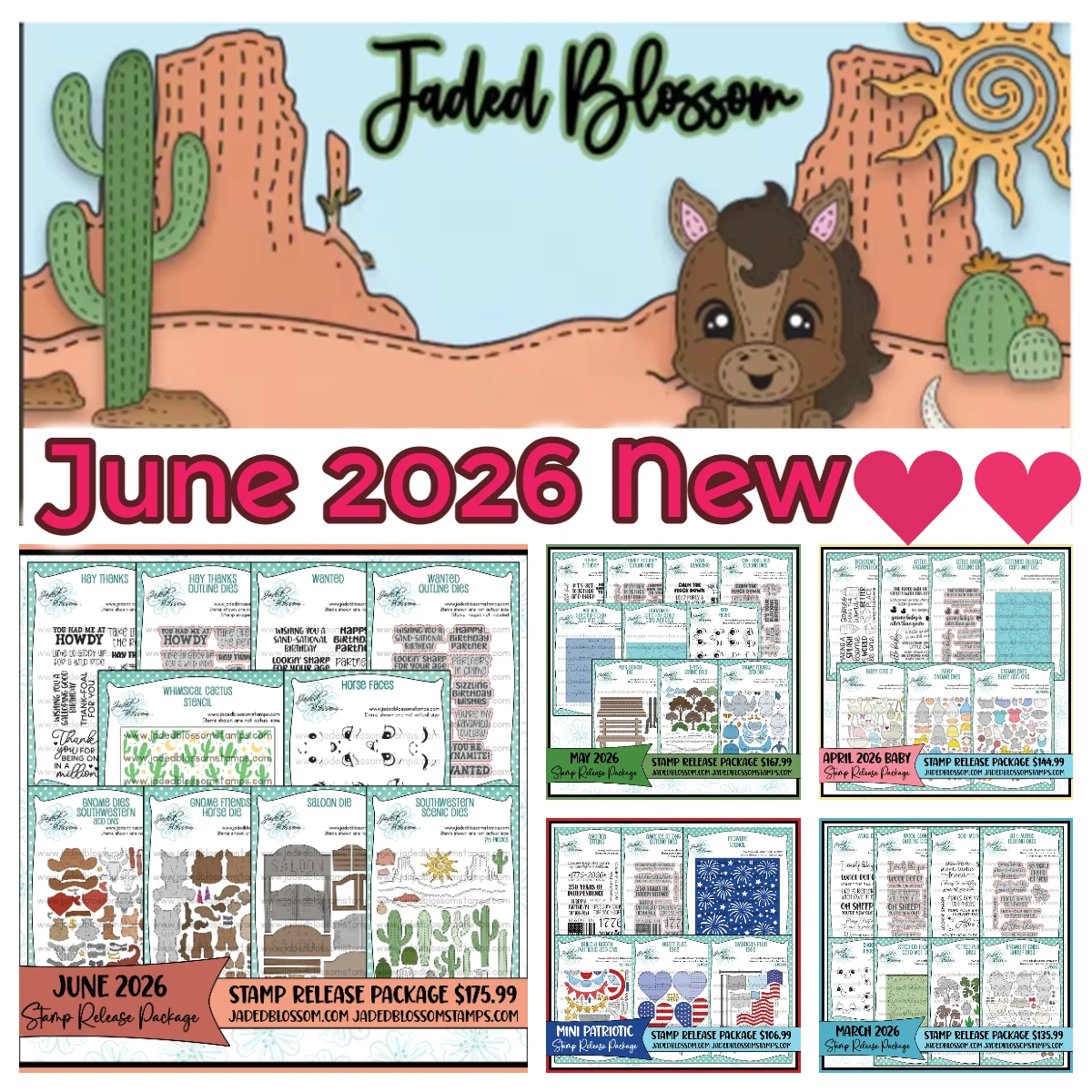

Jaded Blossom June 2026 New Gnome Friends Horse Die Metal Cutting Dies Stamps Handmade DIY Scrapbook Card Diary Craft Decoration