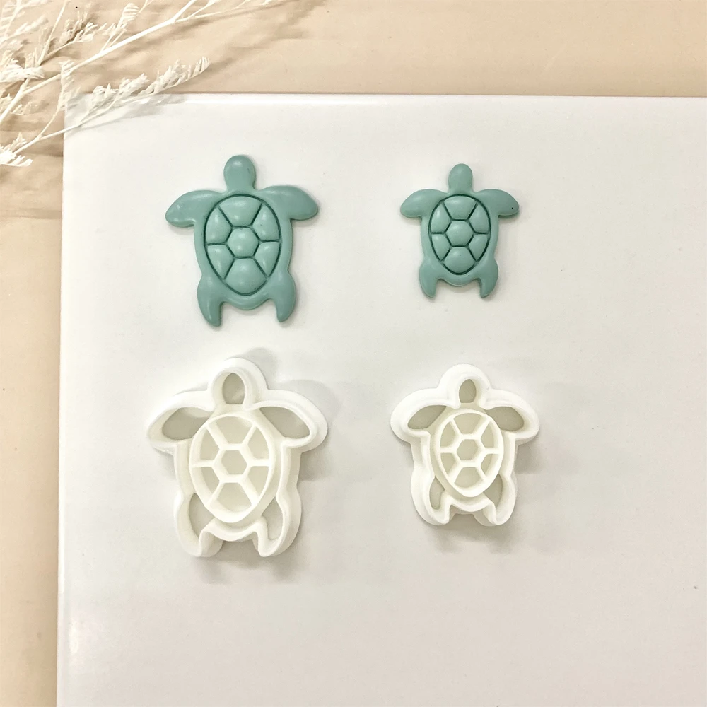 Geprägte Schildkröte Polymer Clay Cutter Ozean Stil Polymer Clay Form Meeresschildkröte Form Ohrringe Schneiden Schmuck Formen Herstellung Werkzeuge – Detail 4