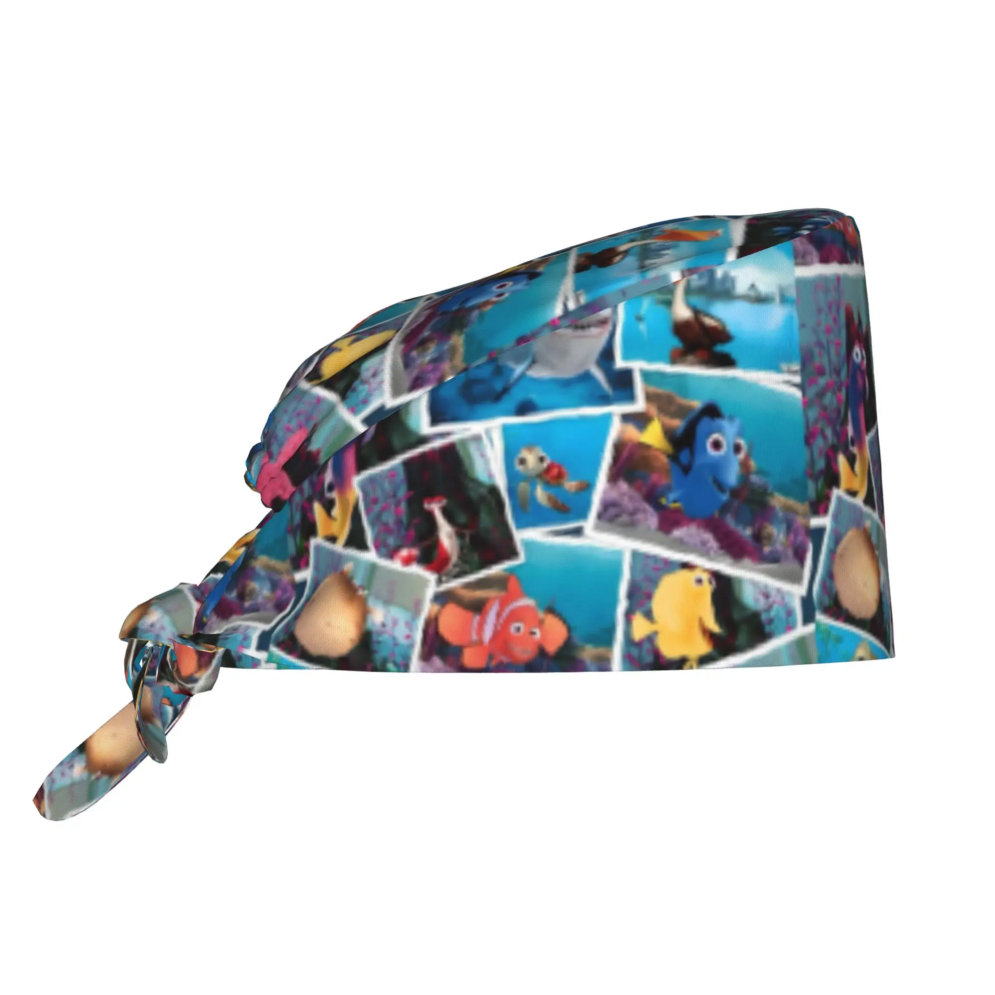 Custom Findinges Anime Nemoes Cleaning Working Cap Cool Men Women Fish Scrub Cap Surgicals Hat Nurse Scrubs Hat For Dentist