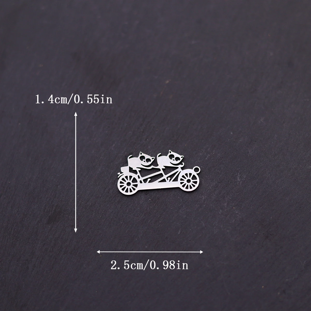 3 قطع الكرتون الحيوانات ركوب الدراجات diy سحر الفولاذ المقاوم للصدأ قلادة صالح القلائد أساور صنع المجوهرات الاطفال الهدايا الحرفية #6