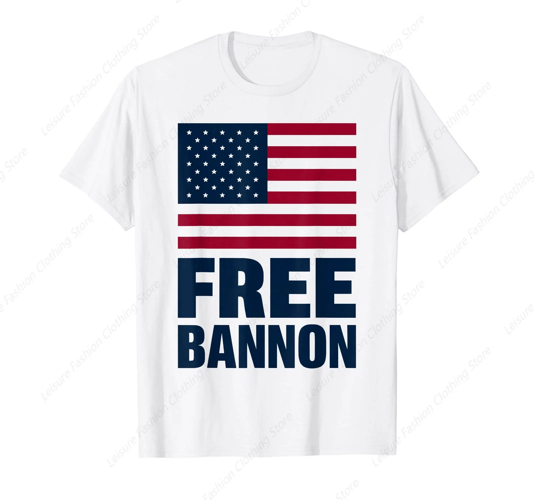 Free Bannon T-Shirt Round Neck Short Sleeves Cotton Tee Shirt Tops