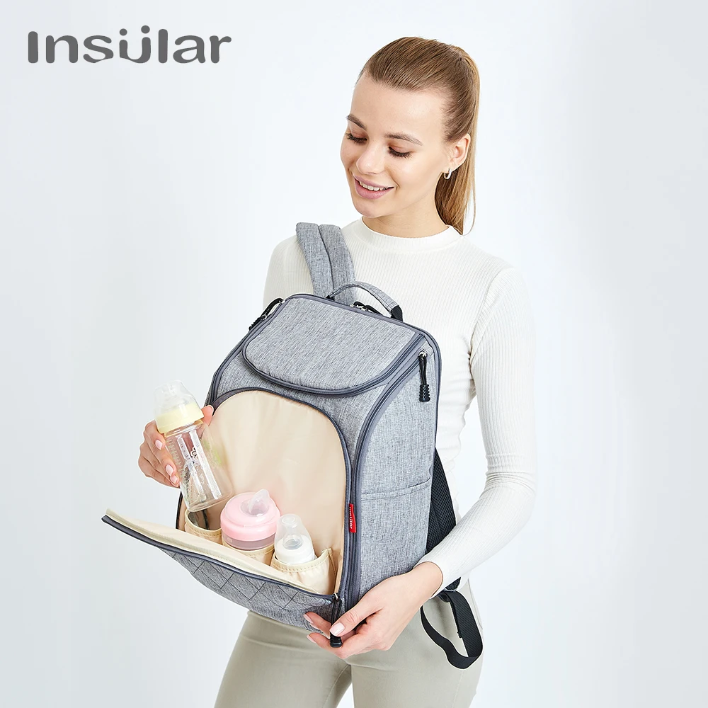 Insular Baby Diaper Backpack Mother Tote Bag Baby Nappy Changing Bags Large Capacity Maternity Mummy Baby Travel Stroller Bags