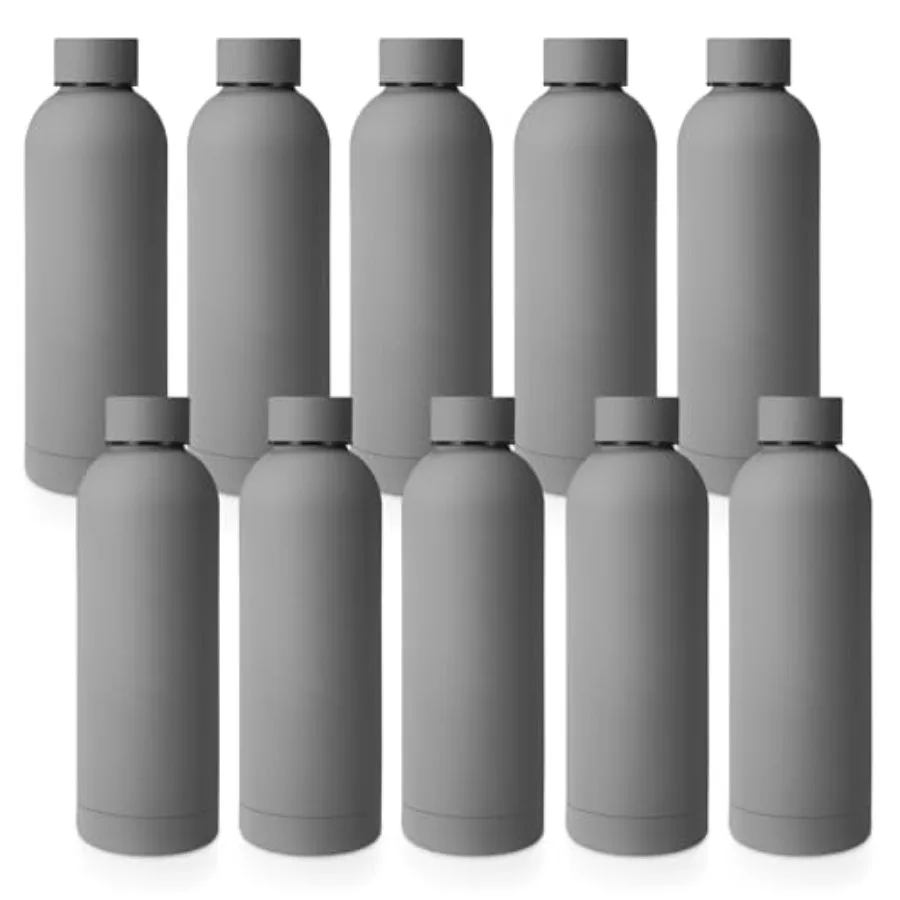 

10 Pcs Stainless Steel Water Bottle Bulk Teacher Employee Appreciation Gifts School Double Layer Vacuum 17 oz Small Mouth Sport