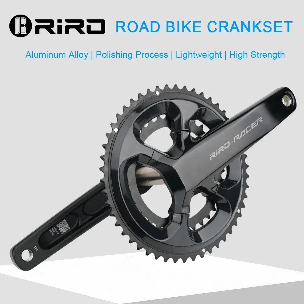 RIRO RACER R8 170MM 50-34T Chainrings Sprockets Hollow Integrated Folding Bike Crankset for SHIMANO Road Bike Crankset