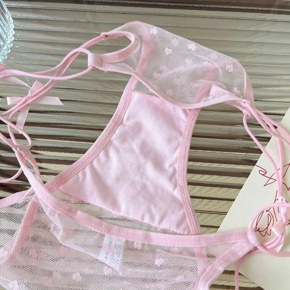 Seamless Polka Dot Panties Women Low-Rise Mesh Briefs