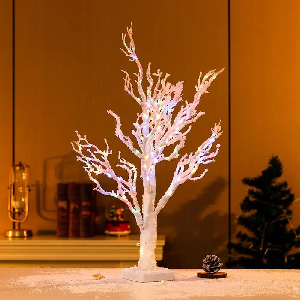 Artificial Tree Lamp Battery Operated Lighted Tree 65CM Height Lighted Up Tree Lamp With Dual Switches Control Indoor Decoration