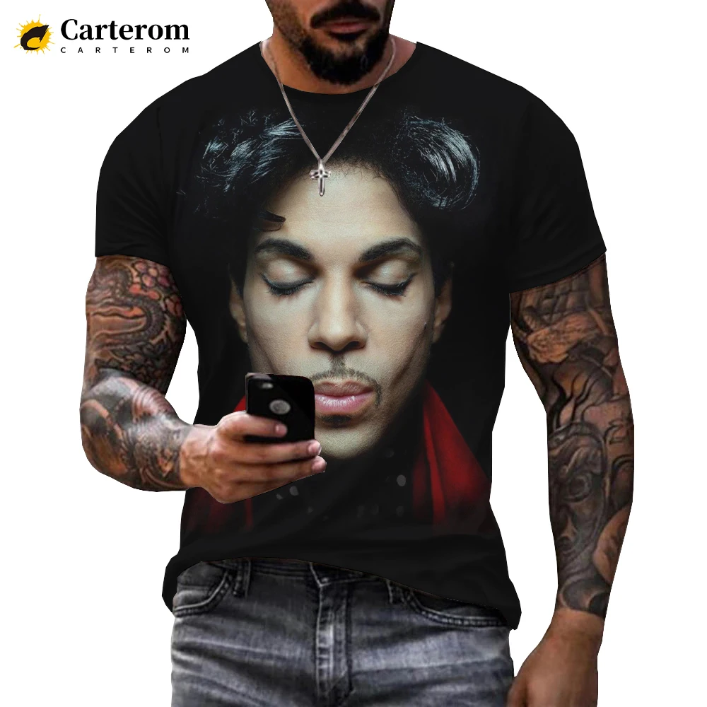 New Hip Hop Singer Prince Rogers Nelson 3D T-shirt Men Women Fashion Casual Harajuku Style Tshirt Streetwear Oversized T Shirt