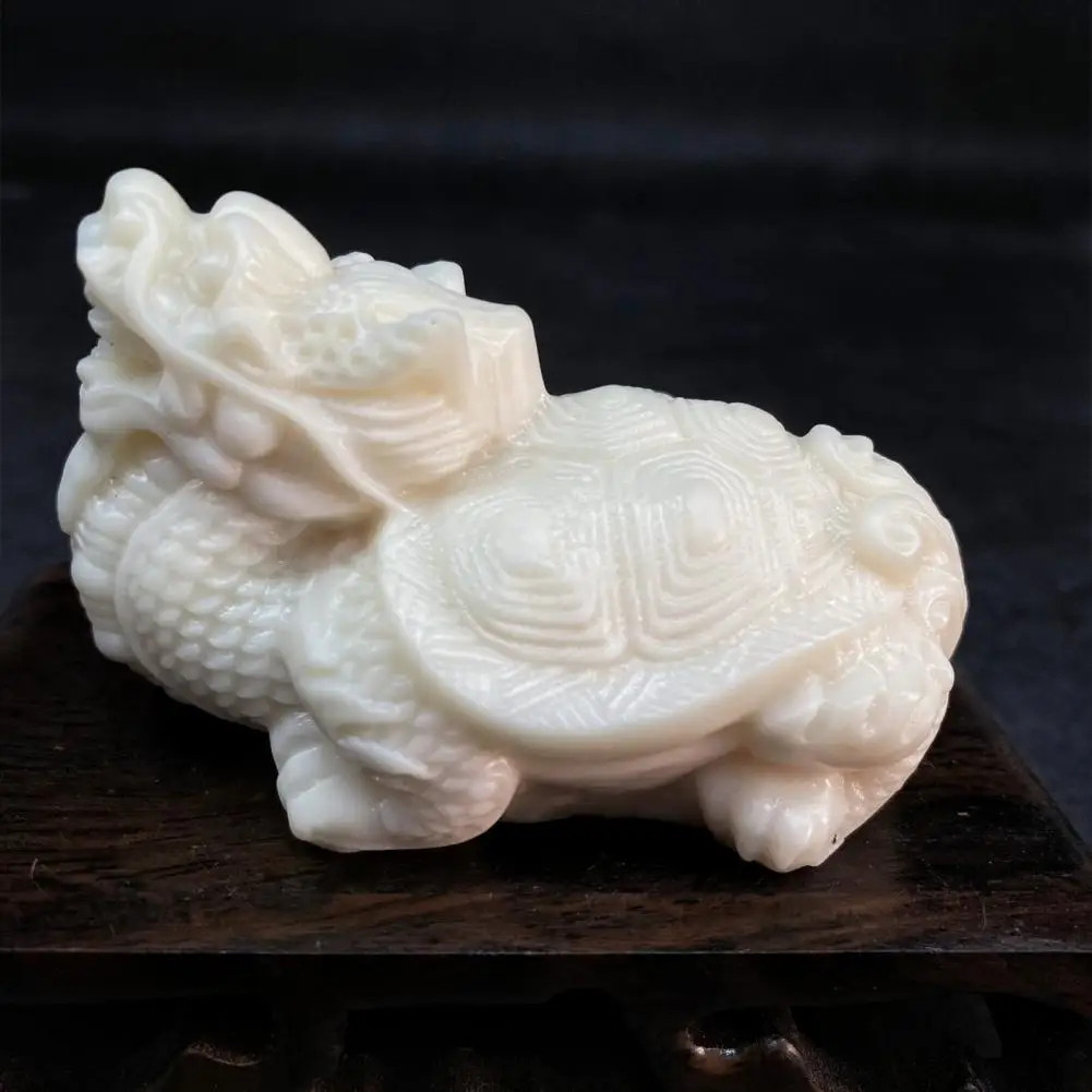 Handcrafted Dragon Turtle Decor Handmade Lucky Dragon Tortoise Tea Pet Statue for Office Room Decor Kung Fu Tea for Tea for Home image 5