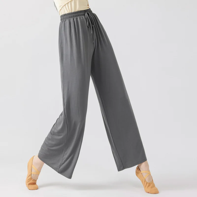 Modal Wide Leg Pants Modern Dancer Practice Cloud Trousers Women Classical Dance Yoga Clothes High Waist Drawstring Light Weight