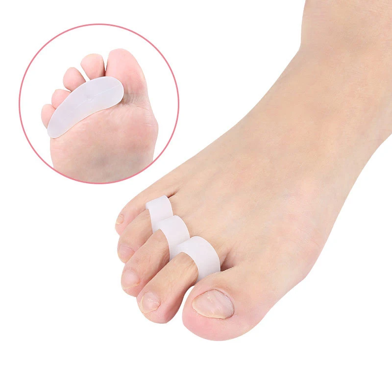 =Silicone Gel Hammer Toe Straightener Corrector for Curled Toes Hallux Valgus Feet Foot Care Bunion Adjuster Tool