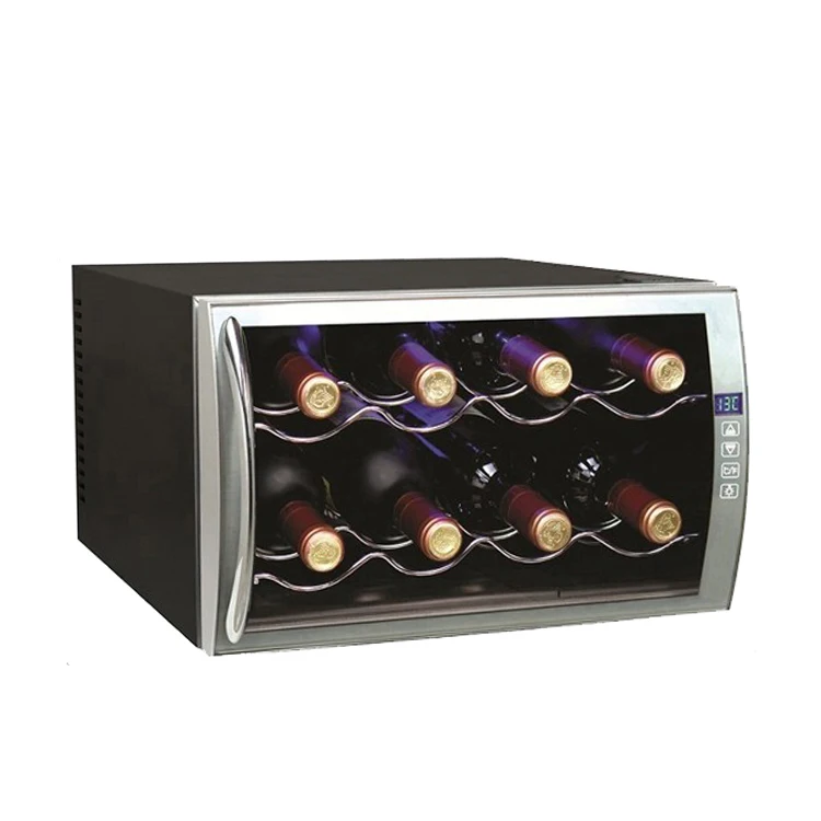 Mini refrigerador de vino horizontal de mesa eléctrica portátil de 8 botellas/enfriador de botellas de vino