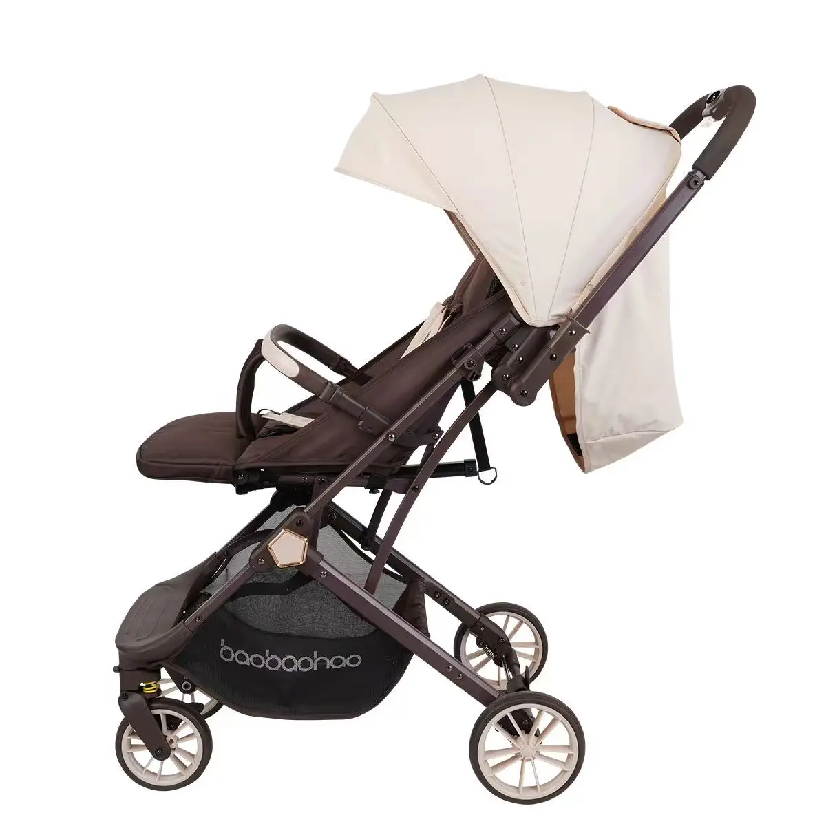 Baby good Y1 cochecito portátil plegable con varilla de tracción, asiento alto, amortiguador de cuatro ruedas, bb car