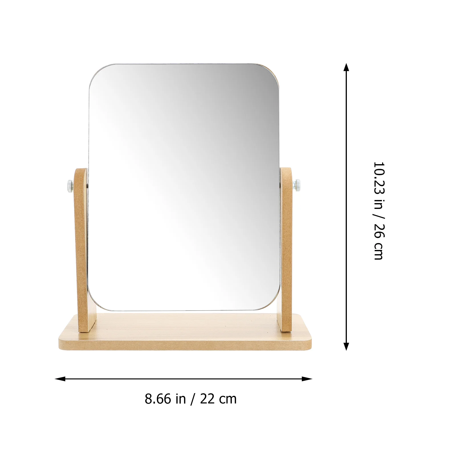 Desktop Vanity Mirror Light para menina, Bancada portátil, Maquiagem giratória com luzes, Moda de vidro