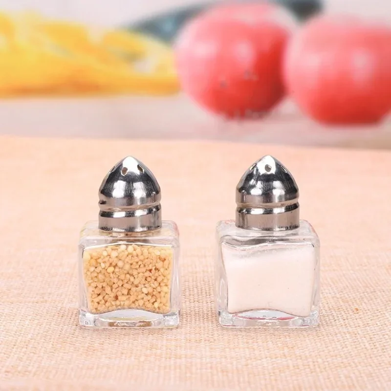 Mini garrafa de tempero para piquenique, Ferramenta de cozimento ao ar livre, Salt Jar, Salt and Pepper Shakers, Pequenos suprimentos de cozinha