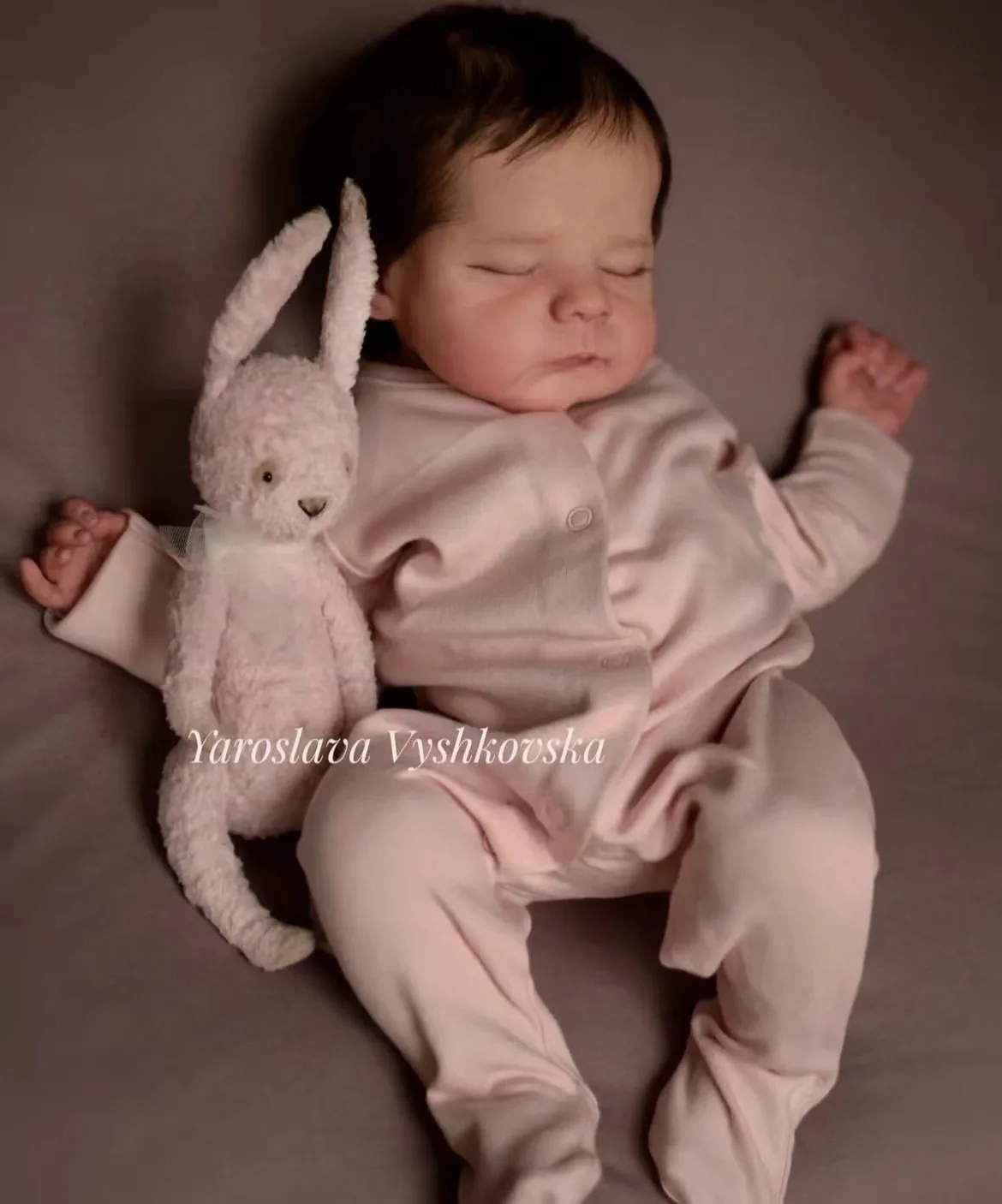 

FBBD Custom Made Doll 21inch Reborn Baby Doll Erica With Hand-Rooted Hair Already Finished Doll With Different Dress By Artist