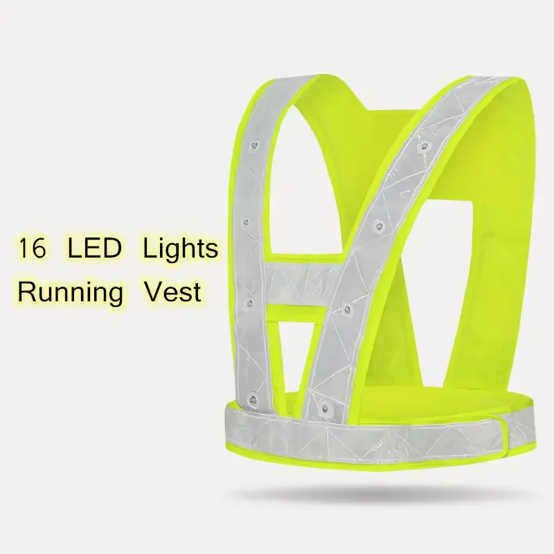 Rechargeable Battery Led PVC Reflective Safety Belt Vest Multifunction Hi Vis Construction Work Led Safety Belt