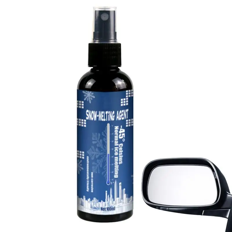 Windshield Spray De-Icer Fast Ice And Snow Melting Spray Window Snow Melting Spray Winter Auto Deicing Solution For Mirrow