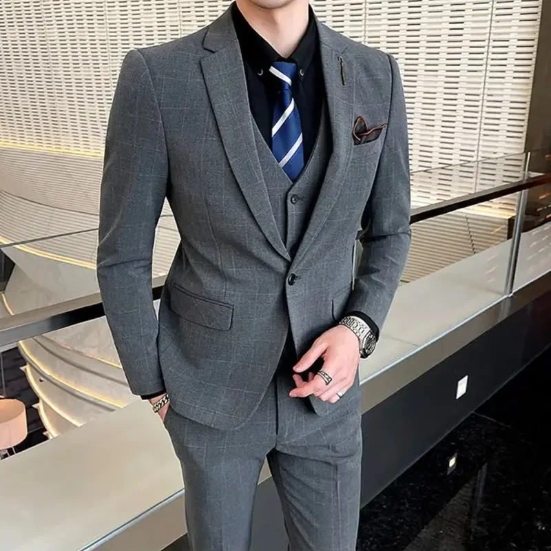 

Suit Peak Lapel Wedding Tuxedo Office Work Daily Life Custom Men Suits Slim Fit Business Party Prom Fashion Double Breasted