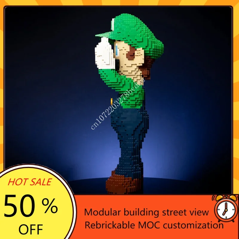 4891PCS MOC Life-Sized Sculpture Series Italian Ghost Hunter Mega Figure Education Assembly Puzzle DIY Creative Assembly Toy
