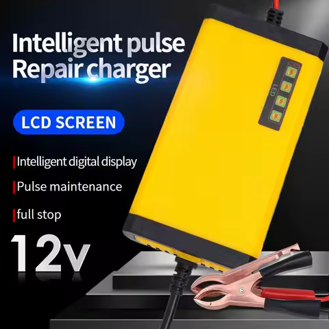 12V 2A LED Car Battery Charger 220V Power Puls Repair Charger Motocycle Truck SUV Battery Charger Wet Dry Lead Acid Battery