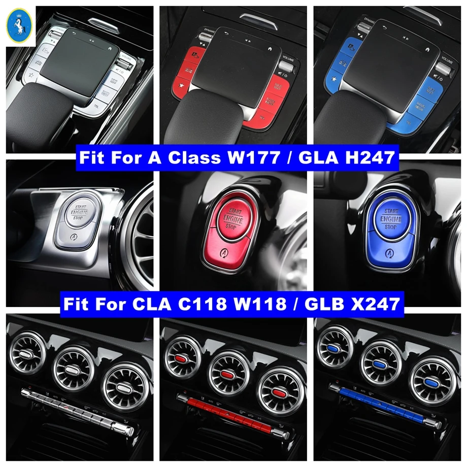 

Center Control / Multimedia / Air AC / Armrest Box Button Cover Trim For Benz A Class W177 / GLA H247 / CLA C118 W118 / GLB X247