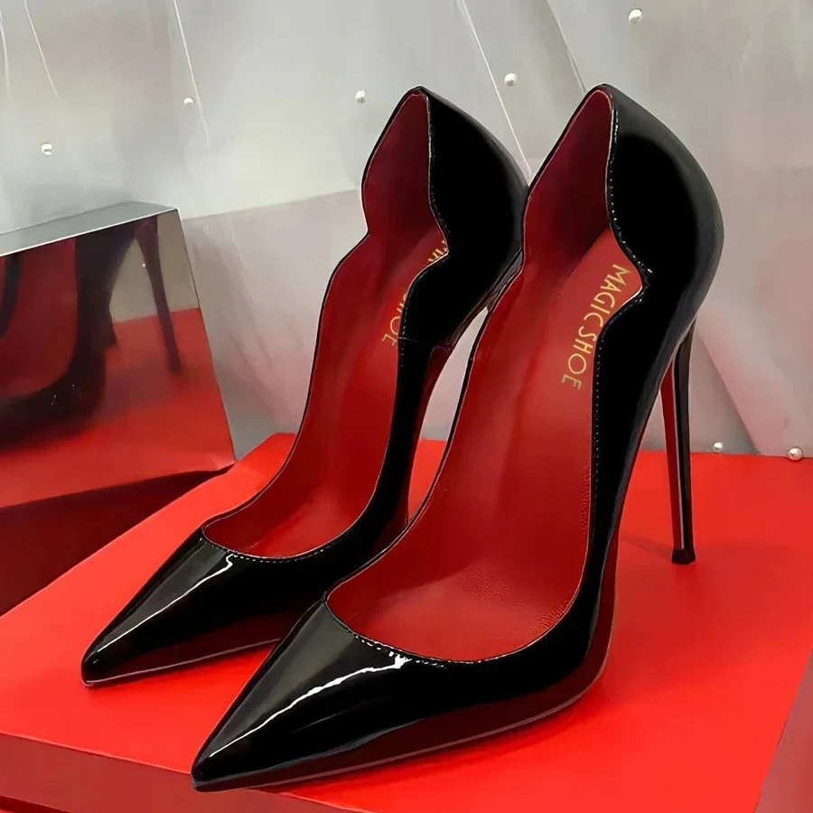 

Women's Shoes 2026New Luxury Black Extra High Heels Fashion Shallow Mouth Women Pumps Professional Single Shoes Large Size 34-46