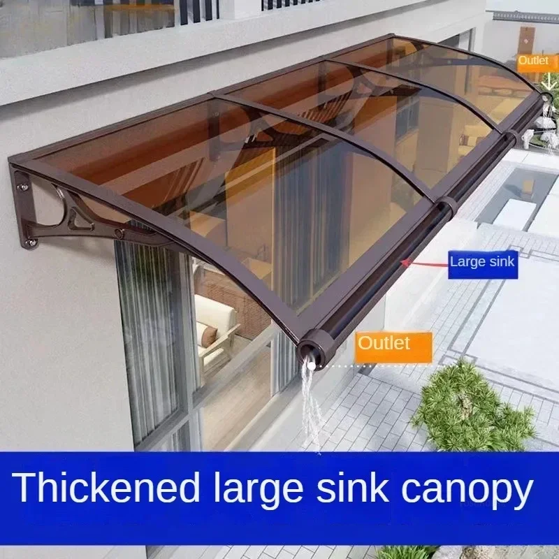 

Minimalist Waterproof Awning for Courtyard Modern Thickened Metal Rain Cover Awnings Creative Outdoor Terrace Awning for Home