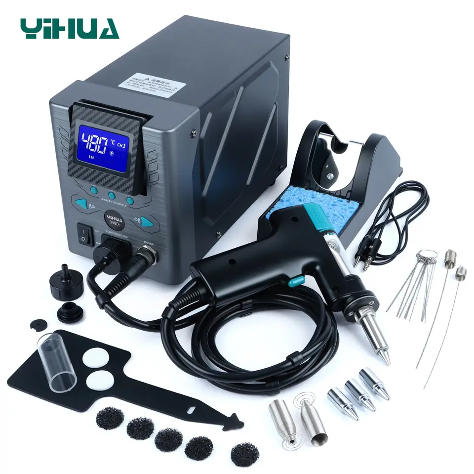Produktbild von YIHUA 948 Digitale Entlötstation – 90 W, Vakuumpumpe, Entlötpistole, ESD-sicher