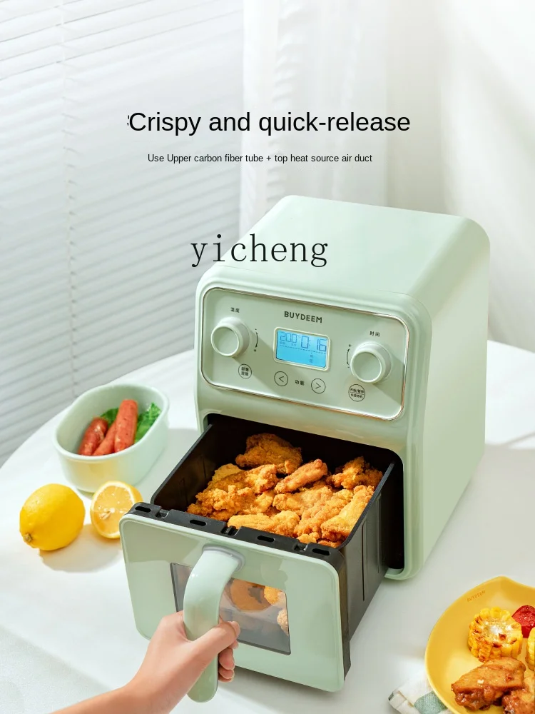 ZC Air Fryer Multi-Functional Household Deep Fryer Visual Large Capacity Metal Liner