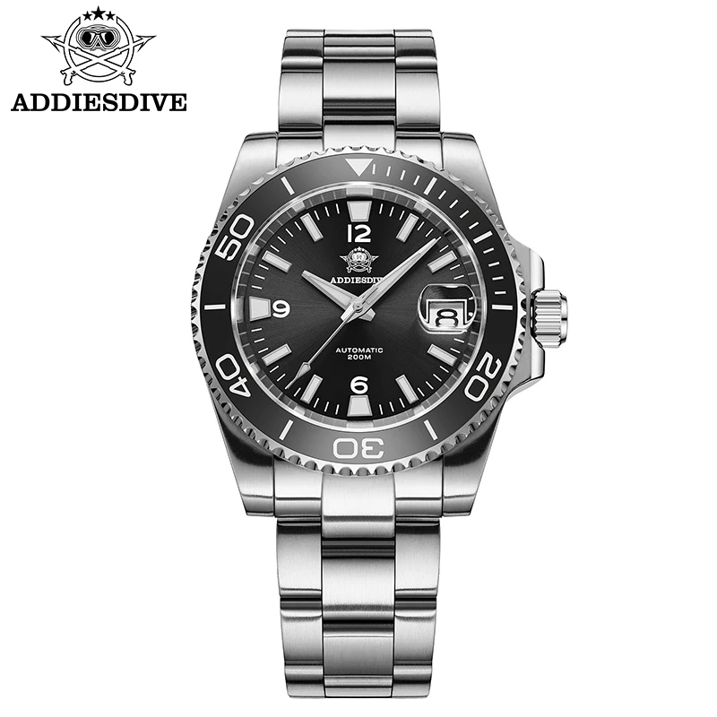 ADDIESDIVE Nuovo Regalo di Mergulho Orologio Da Uomo 8215 Automatico Zaffiro AR Rivestito In Vetro Lunetta In Ceramica Impermeabile 200m Luminoso In Acciaio St