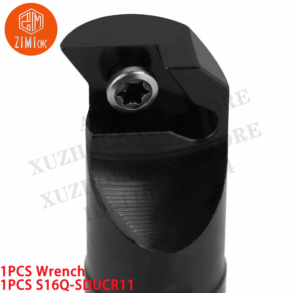 1PC S16Q-SDUCR11 선반 내부 선삭 공구 홀더 보링바 DCMT11의 경우 초경 인서트 금속 선반 CNC 기계 자르는 기계