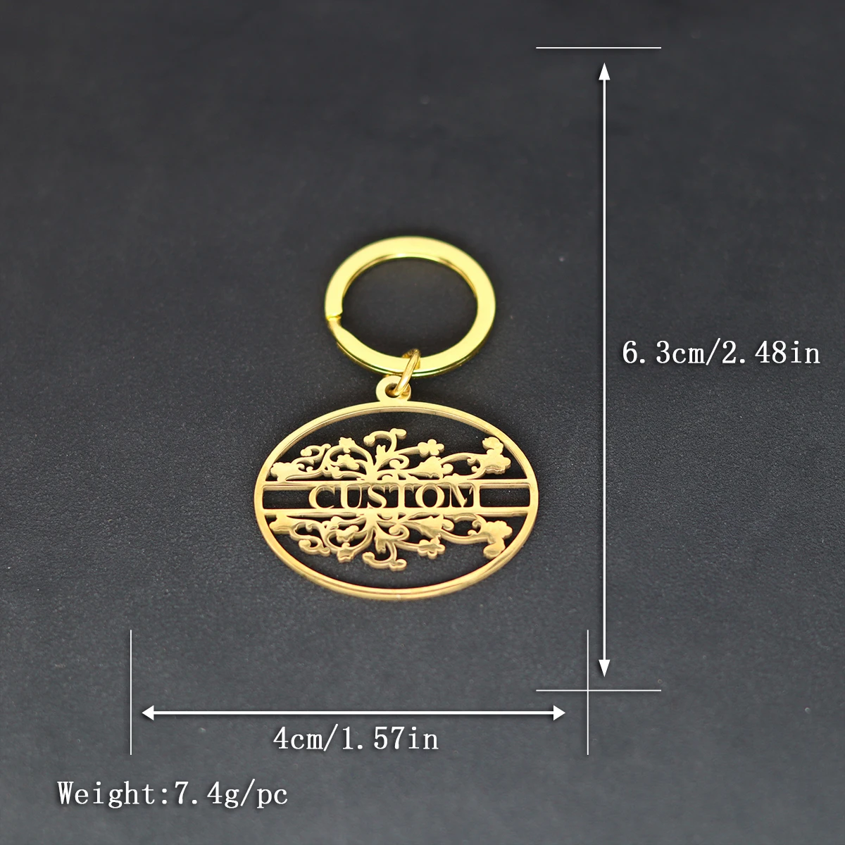 QIAMNI مخصص محفورة تاريخ اسم رقم المفاتيح الفولاذ المقاوم للصدأ شخصية لوحة مفتاح سلسلة هدية مخصصة زهرة كيرينغ