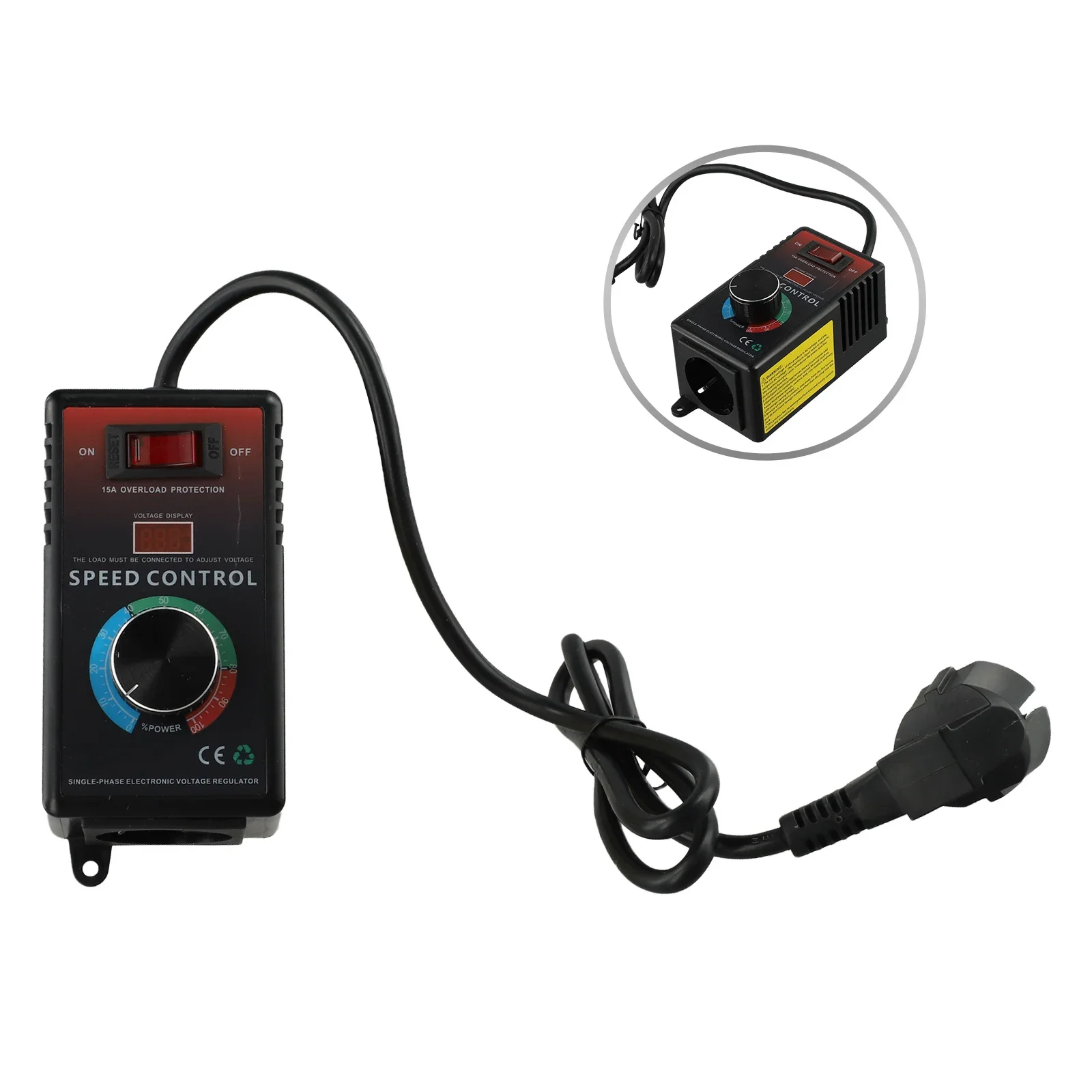 AC Voltage Regulator Electronic Speed Controller Flame-Retardant Shell For Angle Grinder Adjustable Speed Control Switch