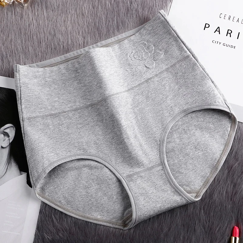 3Pcs L-3XL Plus Size Panties High Waist Underwear Women Cotton Pantys Abdominal Briefs Female Postpartum Recovery Panties For La