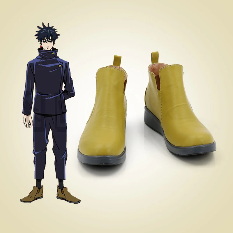 

Jujutsu Kaisen Fushiguro Megumi Обувь для косплея Сапоги Хэллоуин Аниме Желтые туфли для косплея