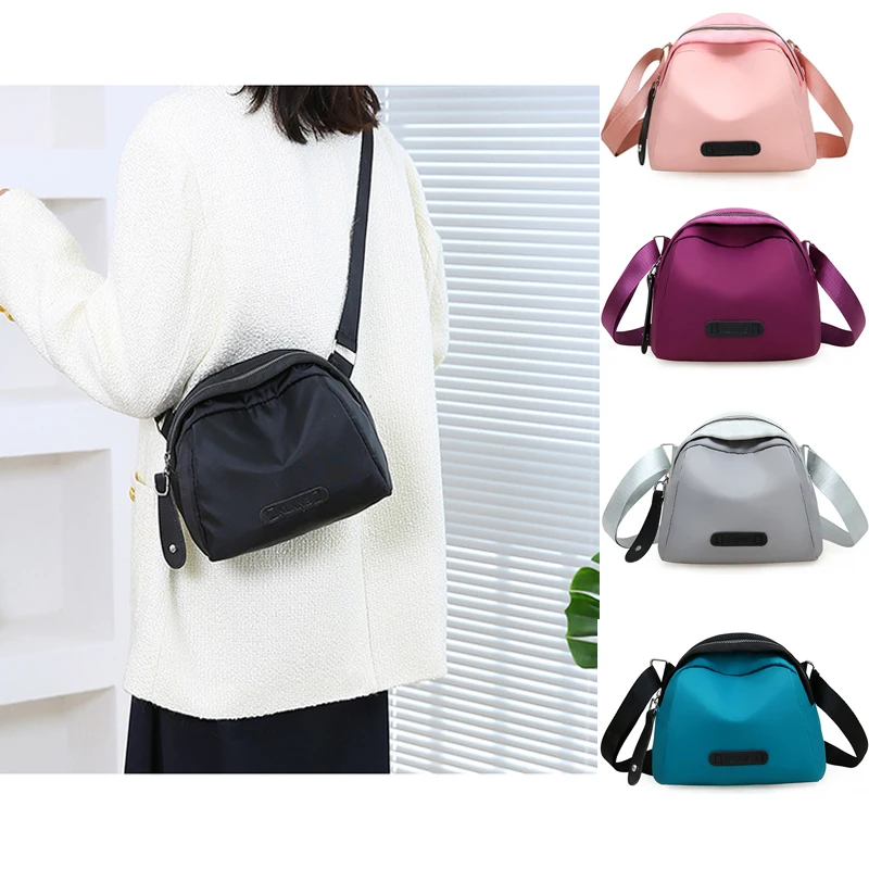 Vento Marea Shell Small Shoulder Bag For Women 2023 New Nylon Wide Strap Crossbody Bag Quality Soft Waterproof Cross Body Purses