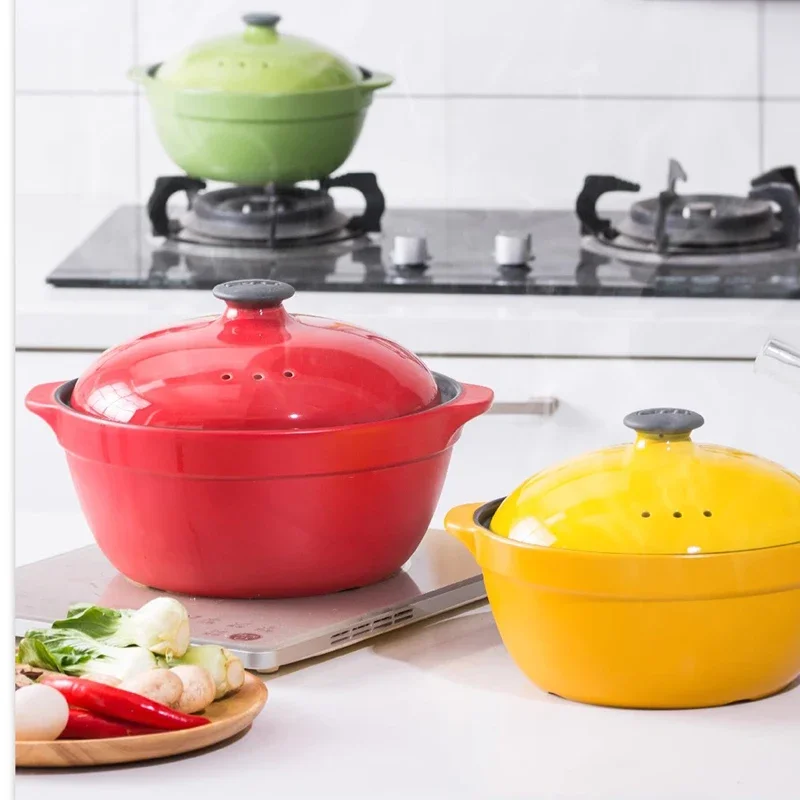 Ceramics Small Soup Pot Dining Multifunctional Lazy Portable Wok Creative Milk Cooking Food Utensilios De Cozinha Kitchenware