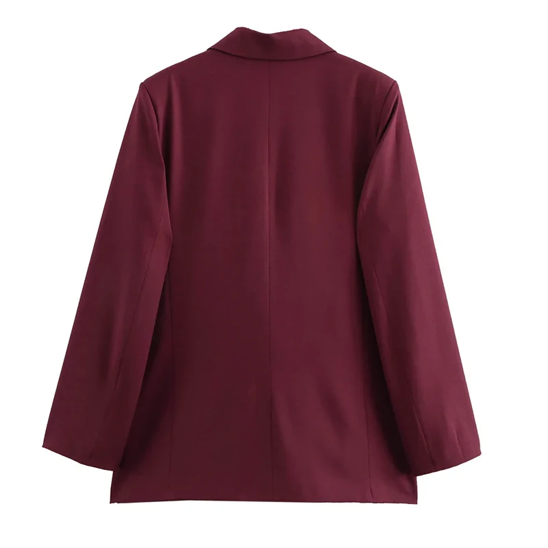 AzaleeKa Blazers Jacket Office Wear Burgundy Long Blazer ผู้หญิงอย่างเป็นทางการ Casual Blazer ผู้หญิงแขนยาวสุภาพสตรี Blazers