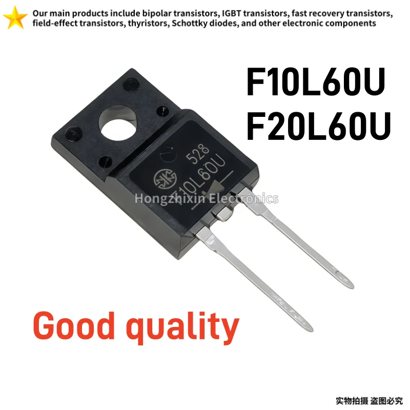 10PCS NEW F10L60U F20L60U TO‑220F‑2 Fast Recovery Diode 600V Power Rectifier Diode Electronic Component For Power Supply