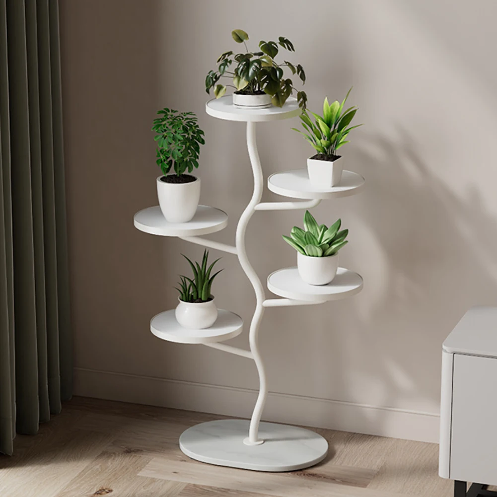 5 Tier Plant Stand Indoor, Multi-Layer Plant Stands For Indoor Plants, Interleaved Branch Design Plant Shelf Corner Flower Stand