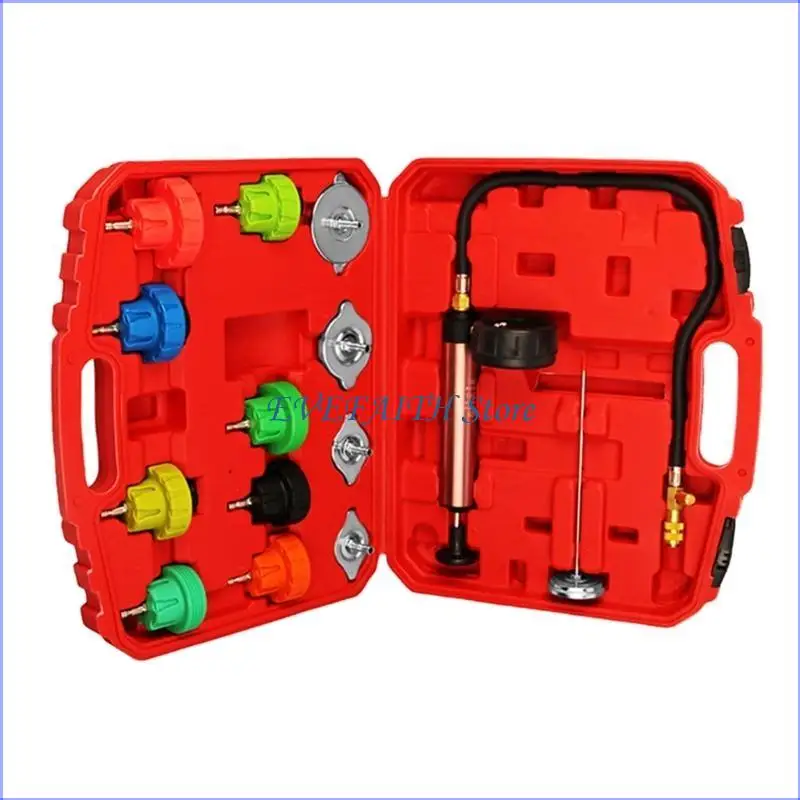 

124B Тестер давления системы охлаждения двигателя Обнаружение утечек радиатора для проверки утечек