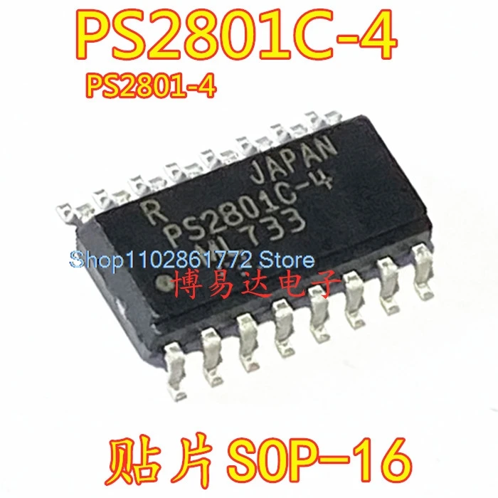 

(20 шт./лот) PS2801 PS2801-4 SOP-16 PS2801C-4