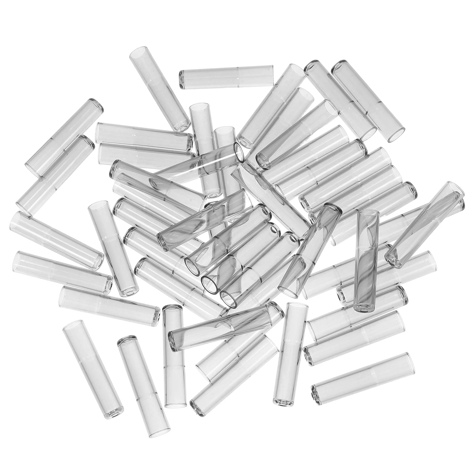 50 Pcs Pencil Cap Clear Topper Extender Caps Protector Office Holders for Tips Case Extenders