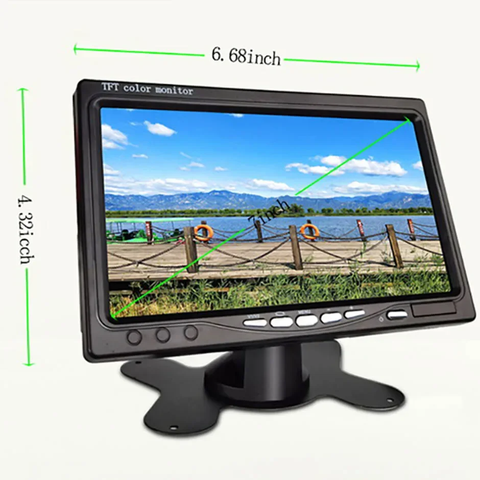 HD Einfach zu installierende Rückfahrkamera mit 7-Zoll-LCD-Farb-Rückfahrmonitor 12 V/24 V für Bus, LKW, Wohnmobil, Anhänger, Pickups, Wohnmobil, LKW – Detail 7