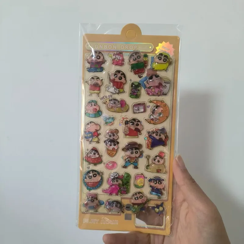 크레용 신짱 릴리프 스티커 만화 독창성 어린이 보상 스티커 패션 섬세한 개성 장식 스티커