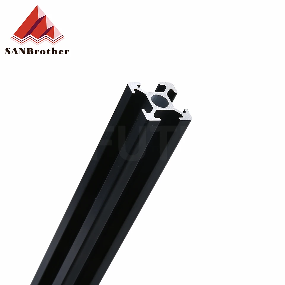 1515 BLACK 1515 European Standard Anodized Aluminum Profile Extrusion 100mm - 800mm Length Linear Rail 500mm for CNC 3D Printer